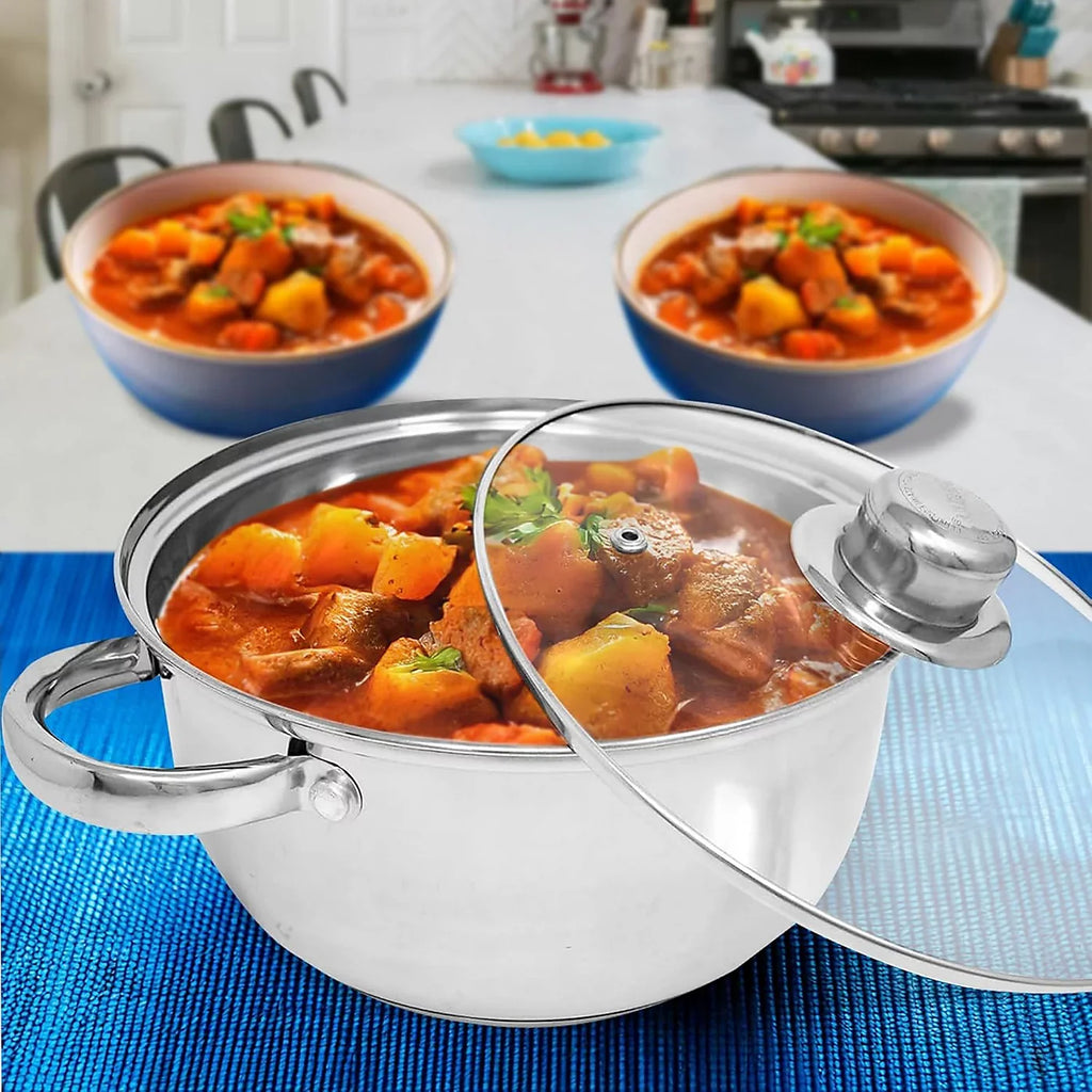 24cm Casserole with Glass Lid and Induction Base