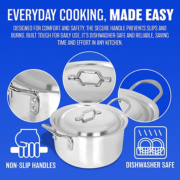 26cm Casserole with Lid Single Piece for Stovetop Cooking
