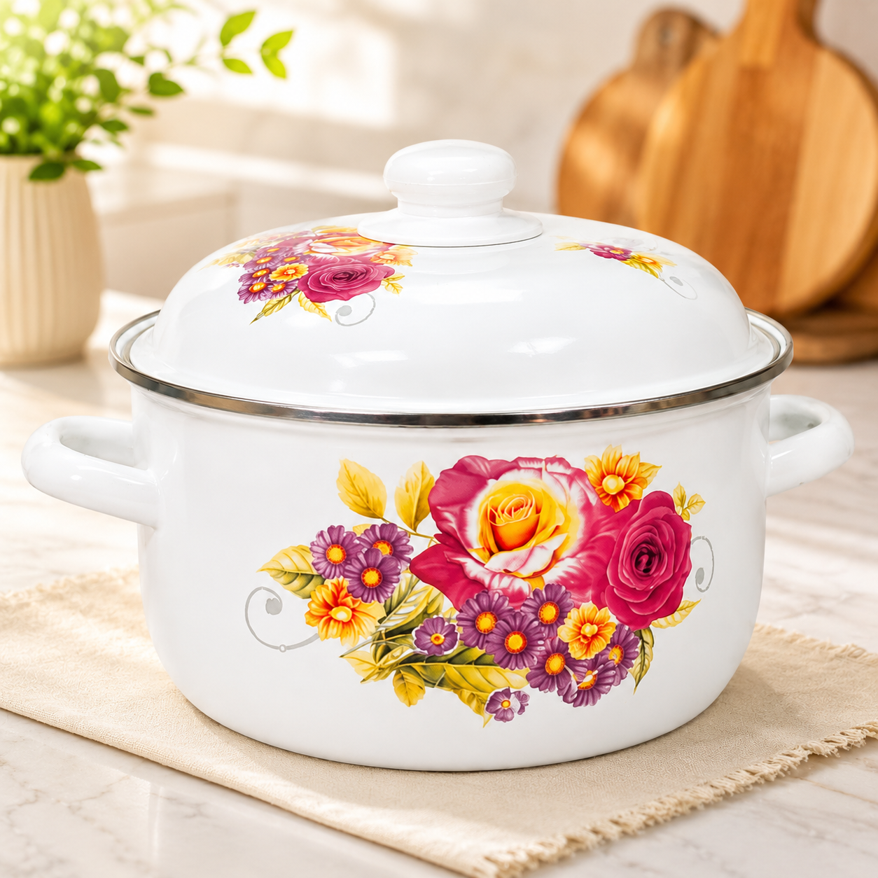 24cm Enamel Casserole Pot