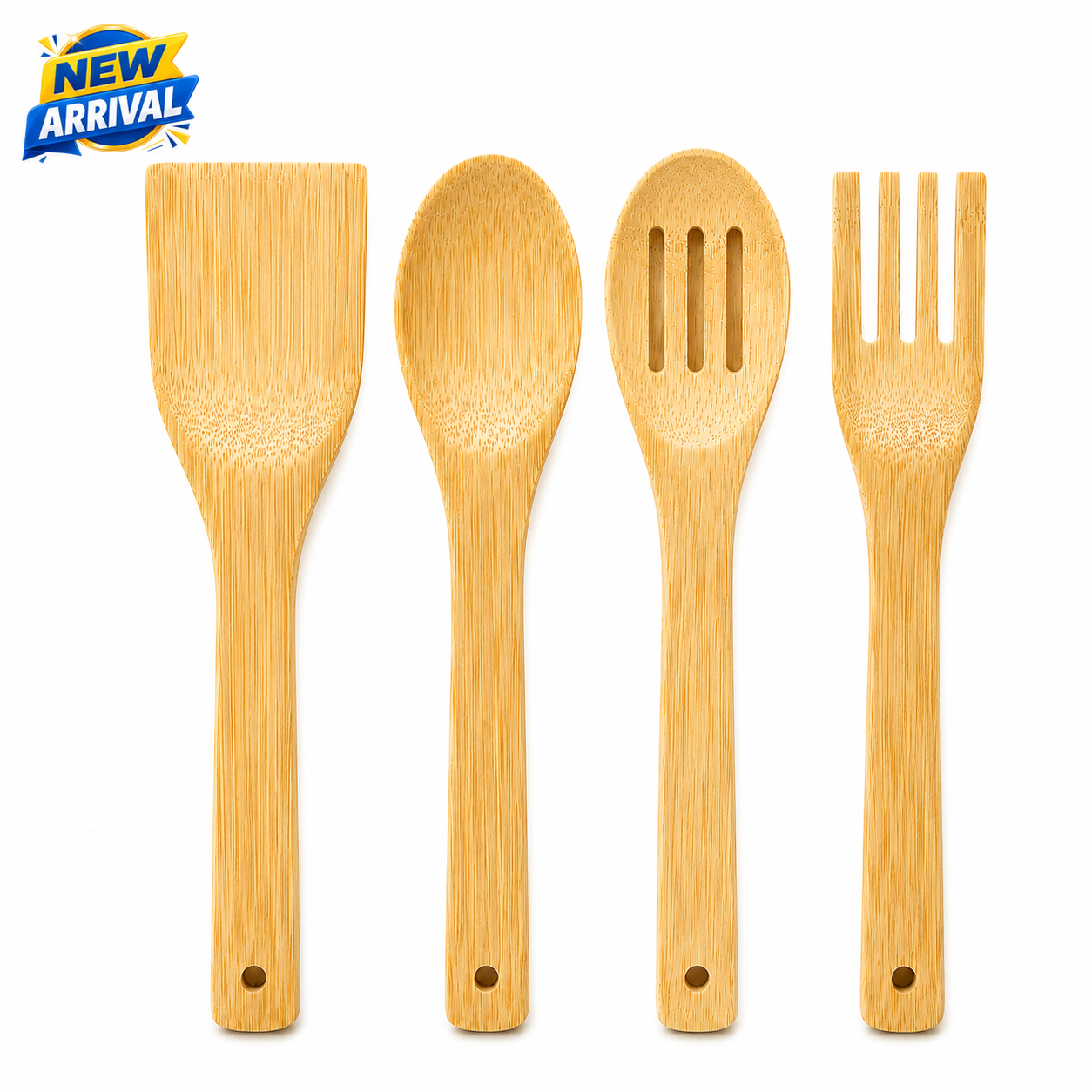 4PC Bamboo Kitchen Utensil Set