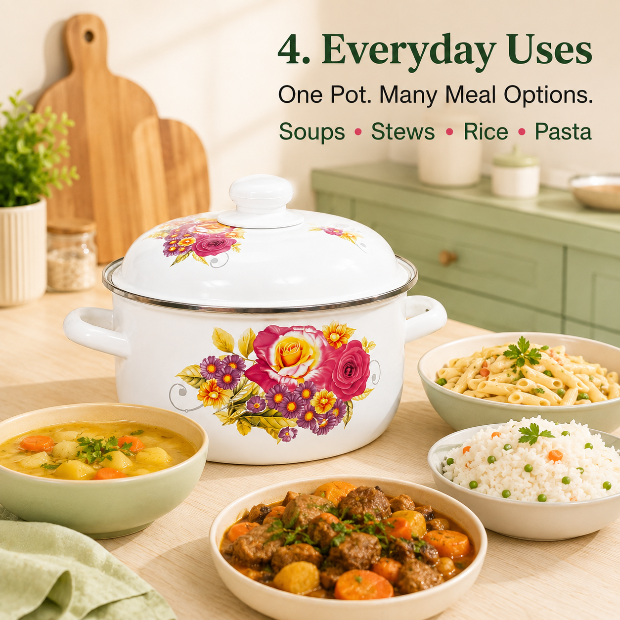 24cm Enamel Casserole Pot