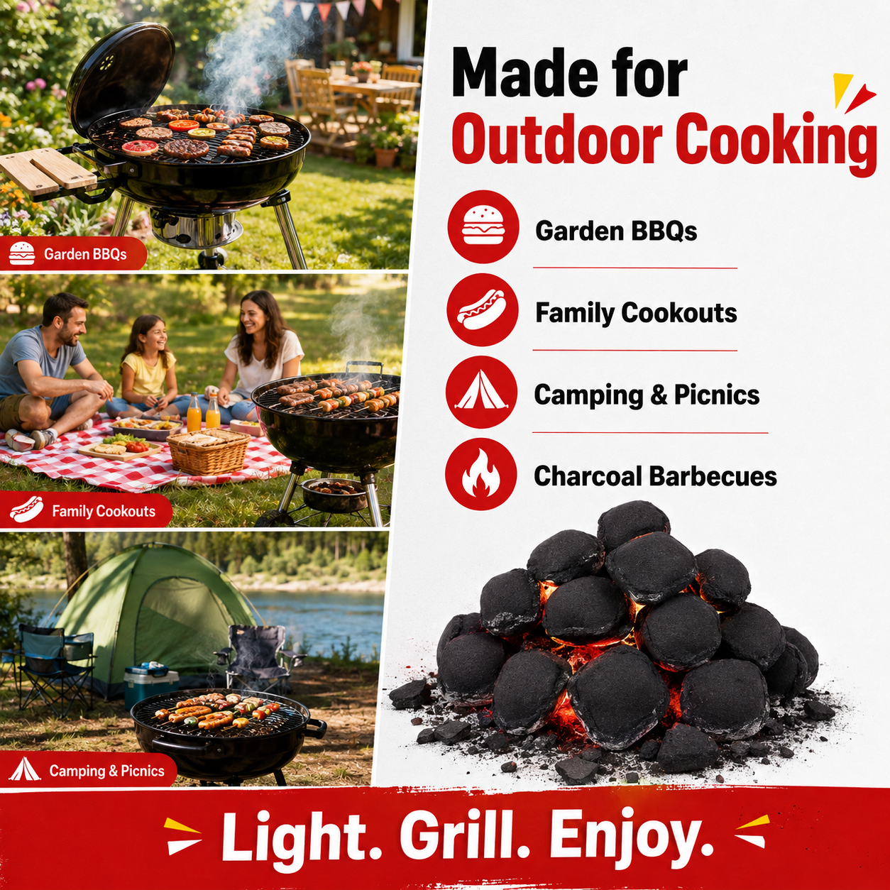 Barbecue Charcoal Briquettes 2.5kg