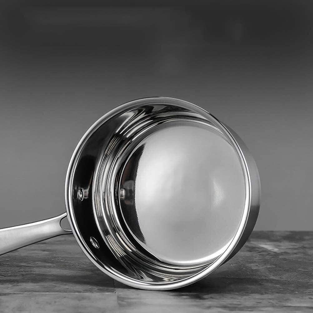 14cm Stainless Steel Milk Pan with Induction Base Without Lid