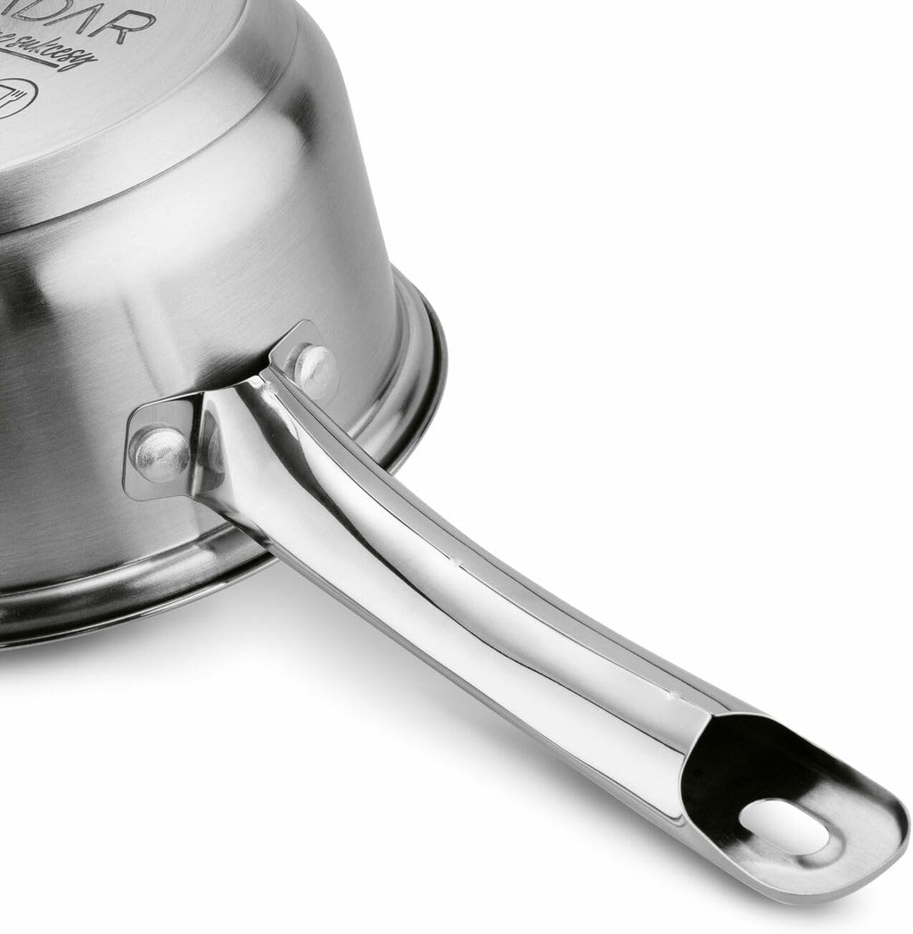 14cm Stainless Steel Milk Pan with Induction Base Without Lid