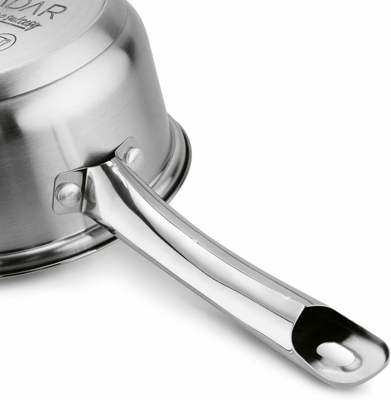 14cm Stainless Steel Milk Pan with Induction Base Without Lid