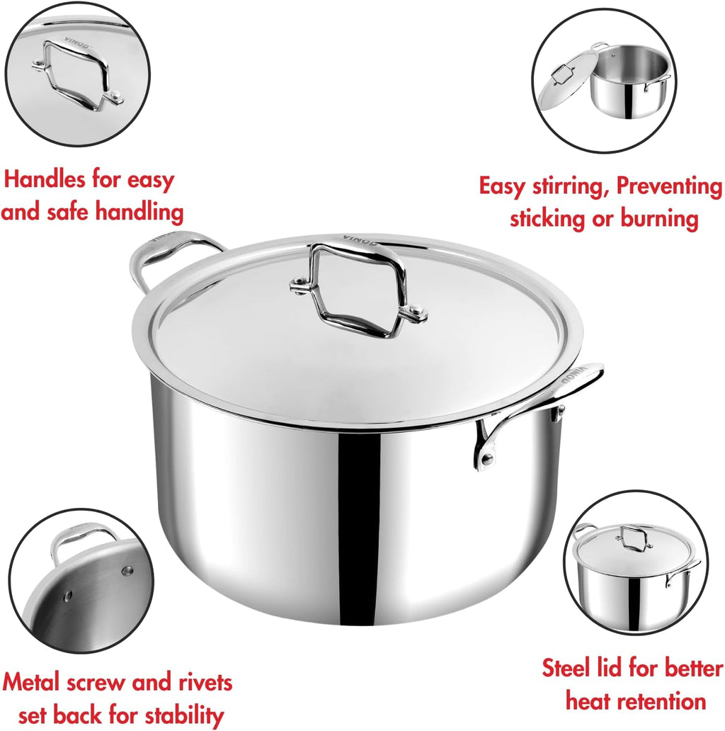 30cm Saucepot with Lid Induction Bottom