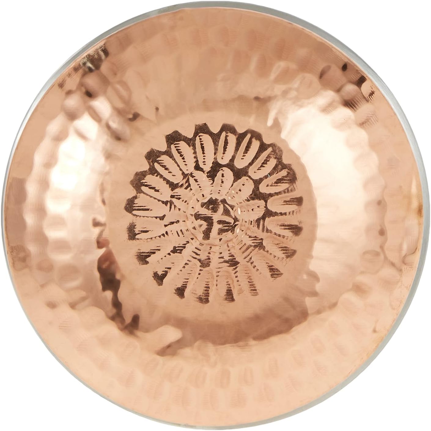 13cm Copper & Stainless Steel Handi Balti Dish – Hammered Exterior, Polished Interior, Ideal for Serving Curries & Dals