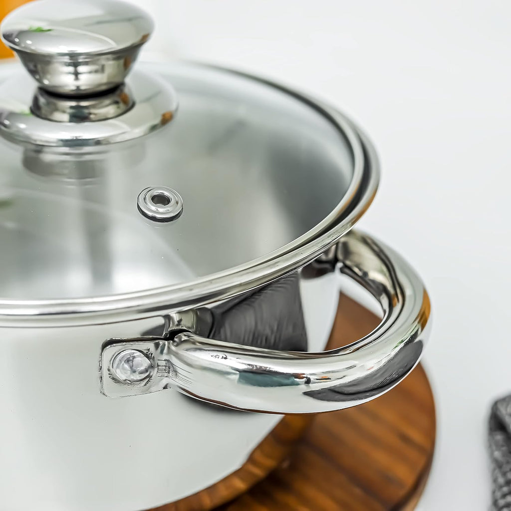 26cm Casserole with Glass Lid and Induction Base