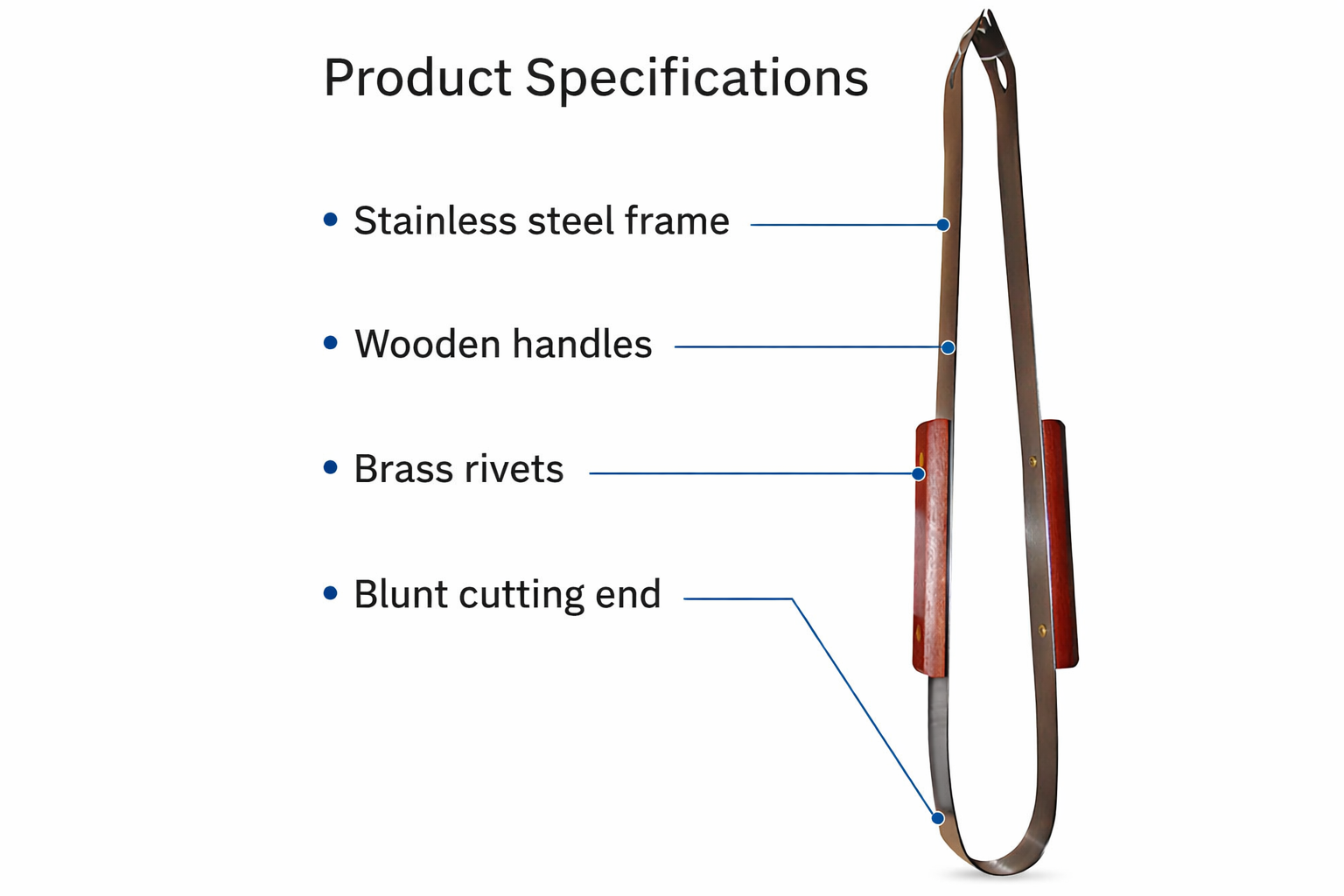 Stainless Steel & Wood BBQ Gripper Tongs – Long-Reach Barbecue Food Gripper with Wooden Handles
