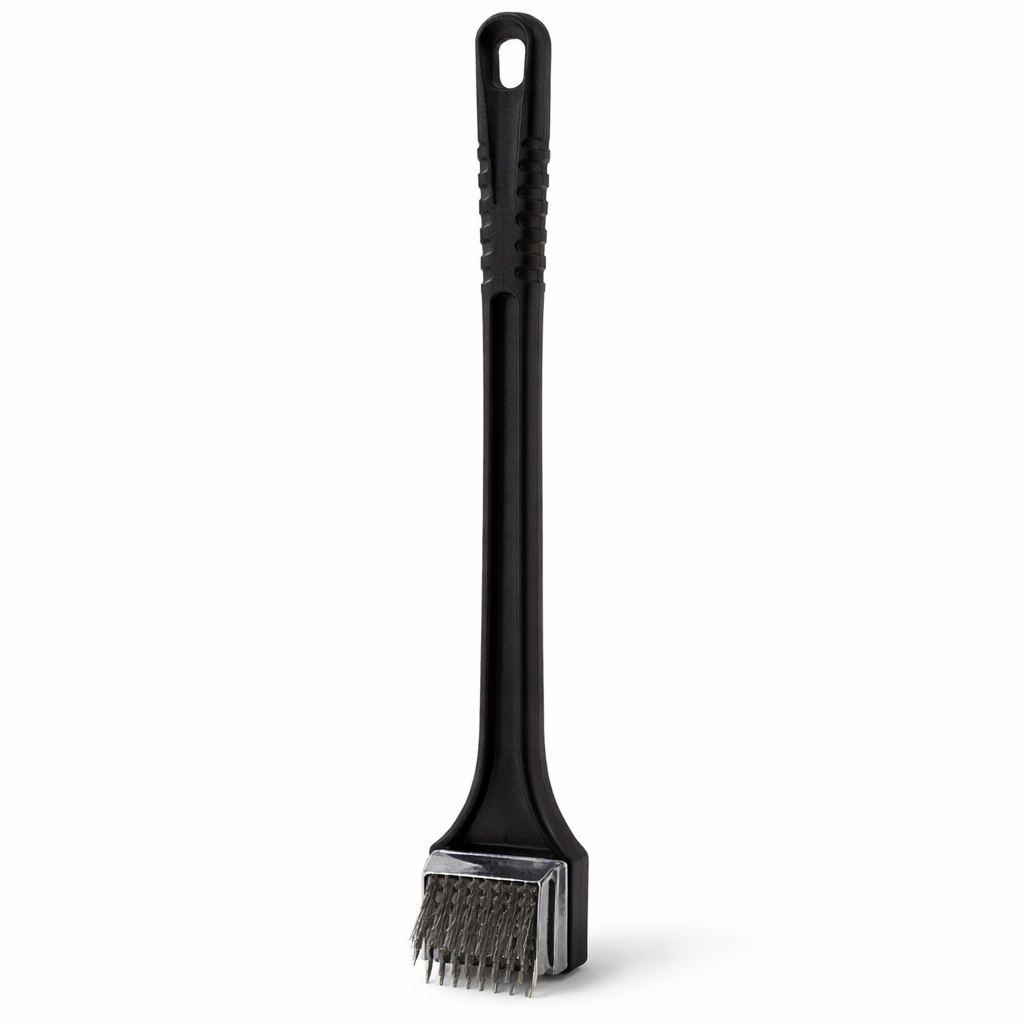 18 Inch Steel Wire BBQ Grill Brush – Long Handle, Square Wire Head, Hanging Loop – Heavy Duty Barbecue Grate Cleaner for Gas, Charcoal & Kettle Grills