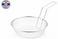 20cm 8'' Stainless Steel Wire Mesh Frying Basket with Handle – Round Chip Basket Deep Fry Strainer Cooking Basket for Fryer Pan