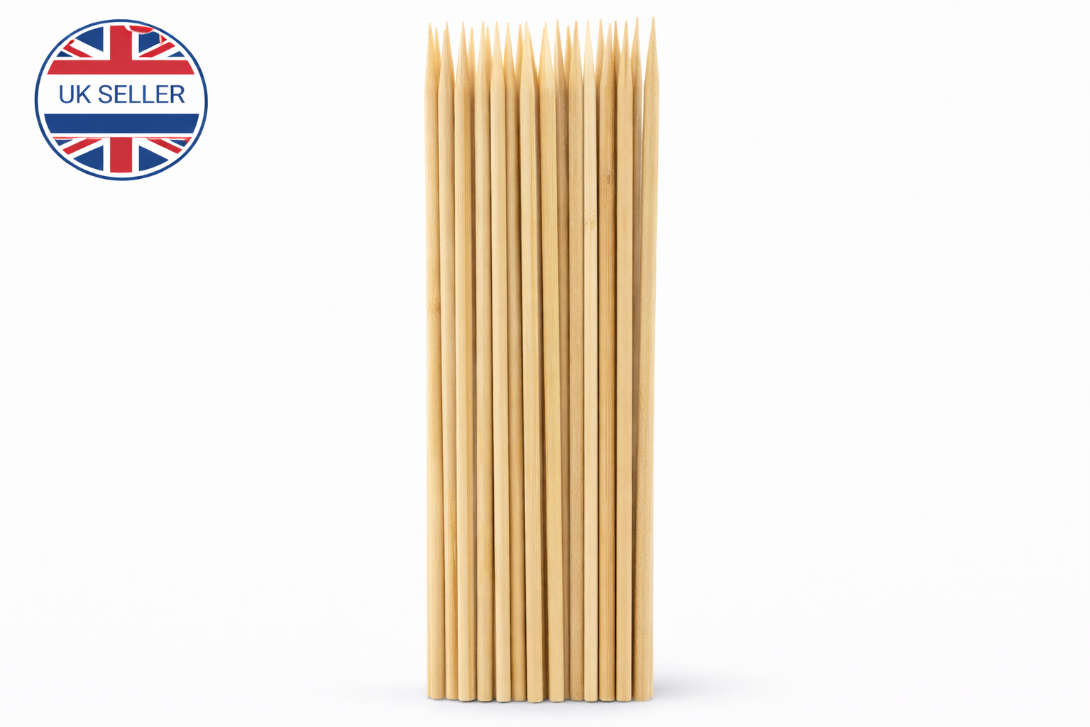 25/50 Pack Bamboo Skewers 35cm 14 Inch – Long Wooden BBQ Skewers for Kebab Grill Fruit Chocolate Fountain Salad Display