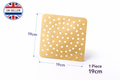 Reusable Non-Stick Air Fryer Liner PTFE – Square or Rectangle Perforated Basket Mat 19cm 21.5cm Square or 21x14cm Rectangle