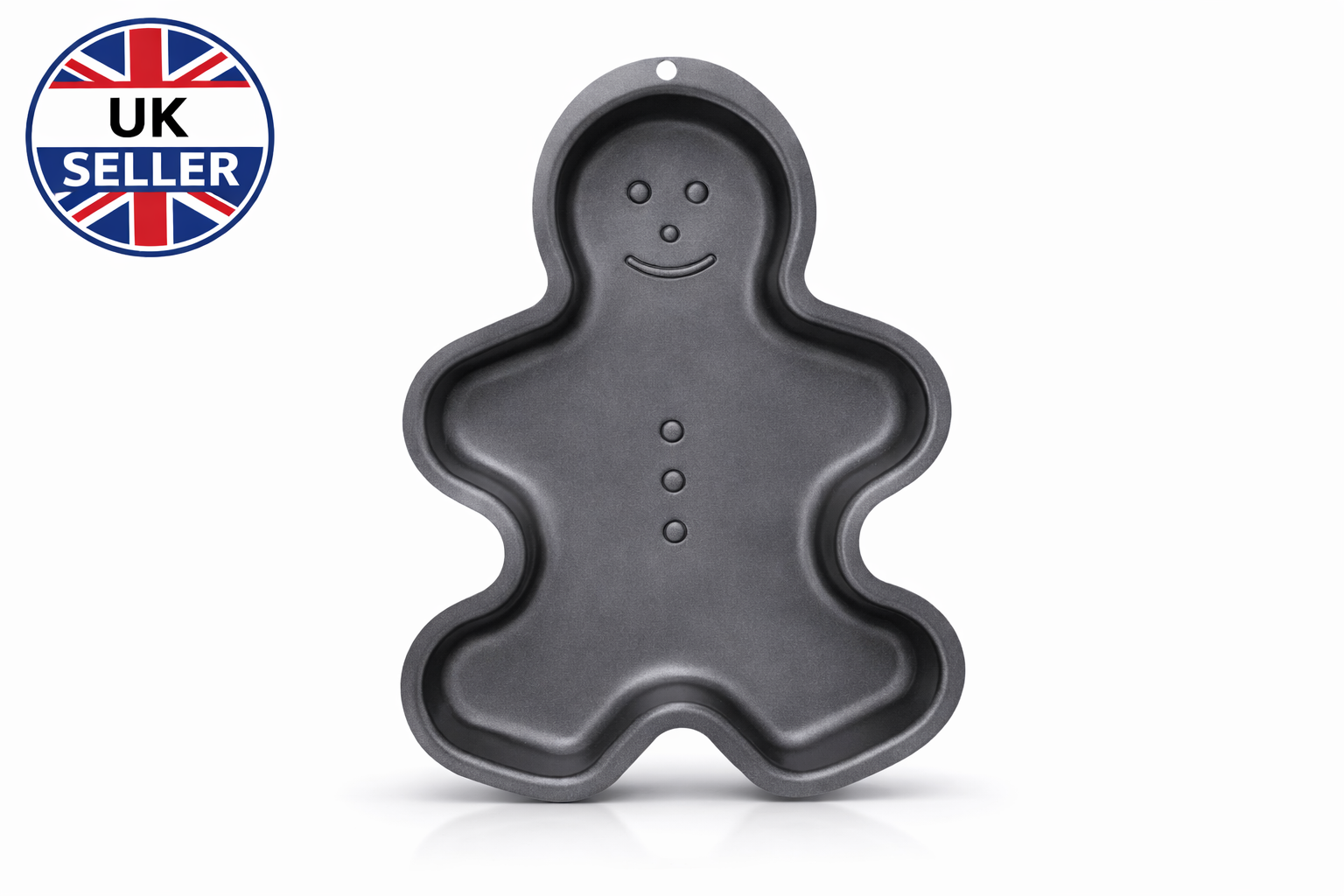 Non-Stick Gingerbread Bake Pan – Shaped Cake Baking Tin in Gingerbread Man Bear or Star Shape for Christmas and Occasion Baking