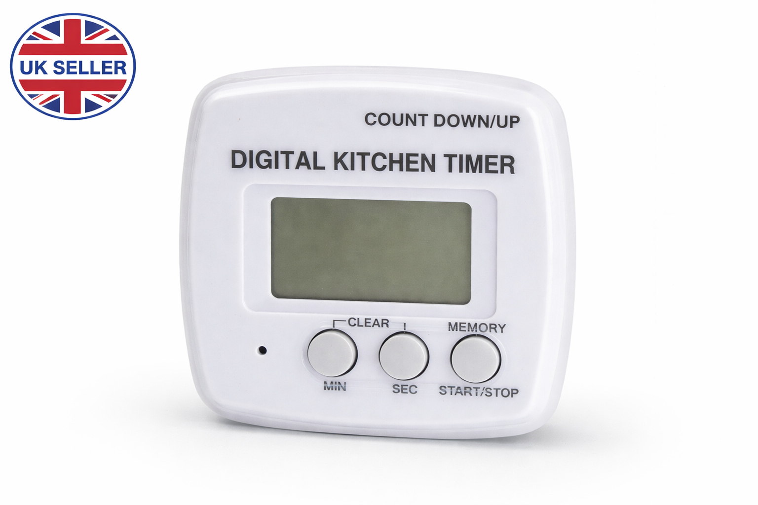 Digital Kitchen Timer with Count Down & Count Up – LCD Display Memory Function Timer for Cooking & Baking