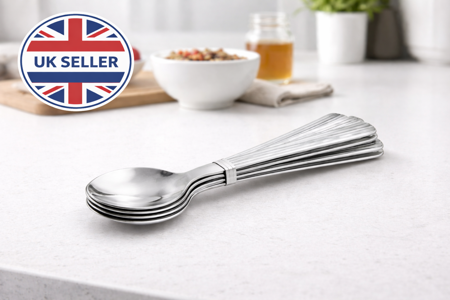 10 Stainless Steel Tea Spoons Set – Dishwasher Safe Everyday Cutlery Spoons for Tea Coffee & Desserts