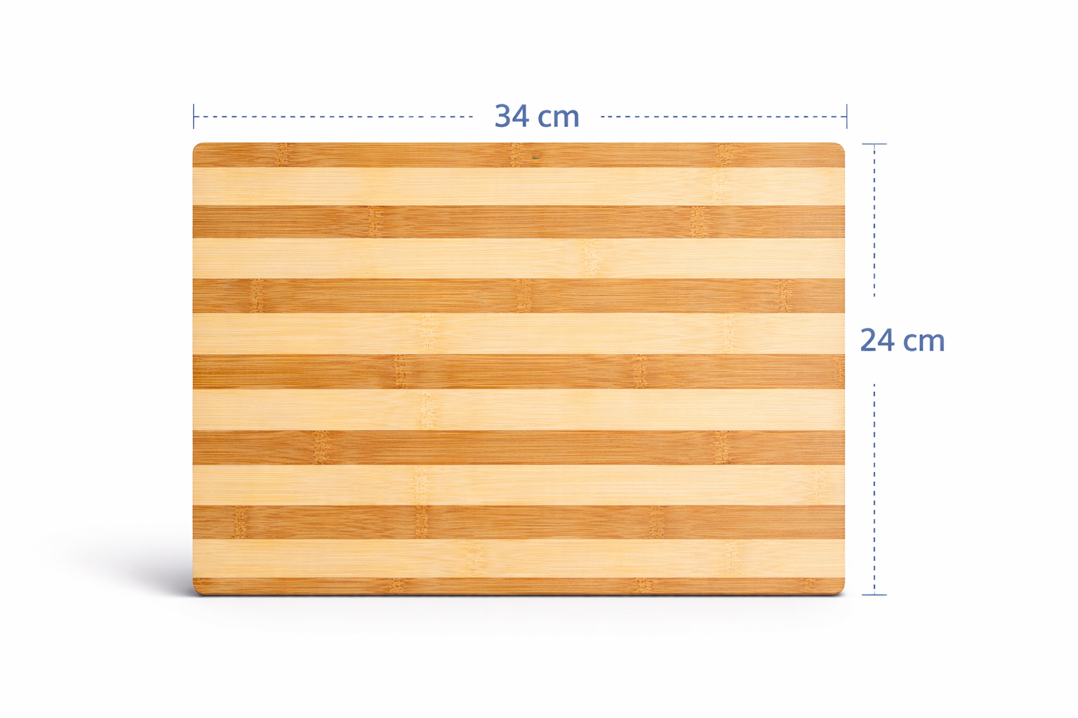 Bamboo Cutting Board 30cm x 20cm and 34cm x 24cm – Lightweight Double Sided Kitchen Chopping Board with Hanging Ring Non-Toxic Odourless