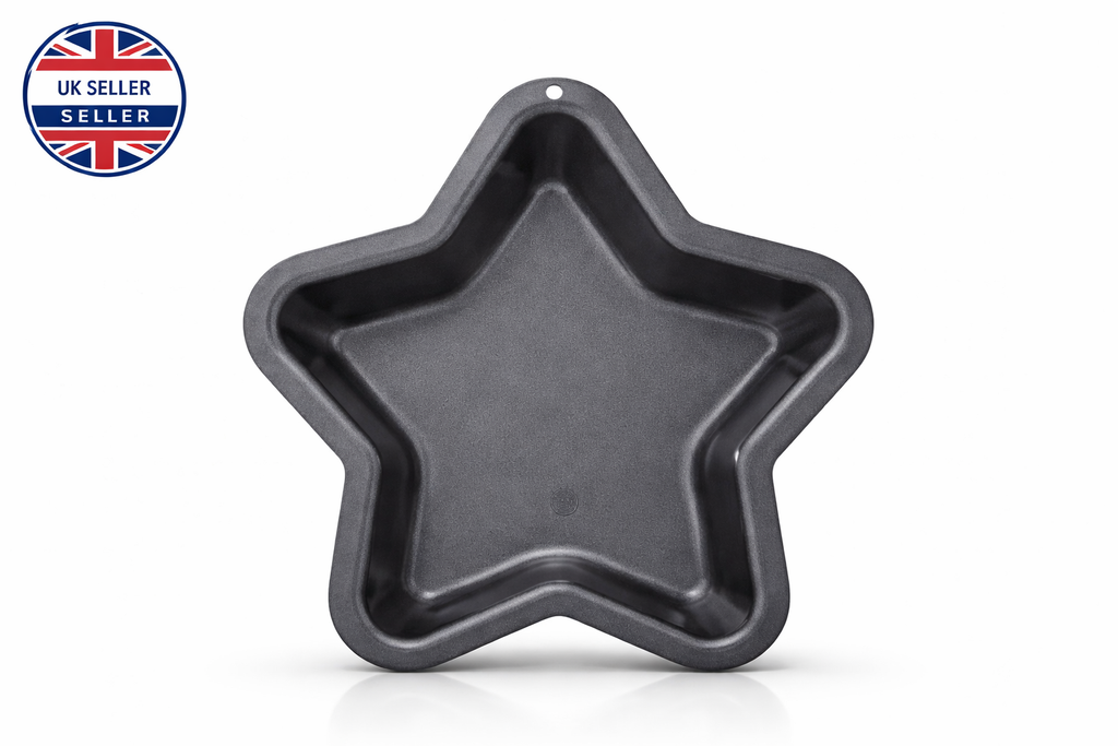 Non-Stick Gingerbread Bake Pan – Shaped Cake Baking Tin in Gingerbread Man Bear or Star Shape for Christmas and Occasion Baking