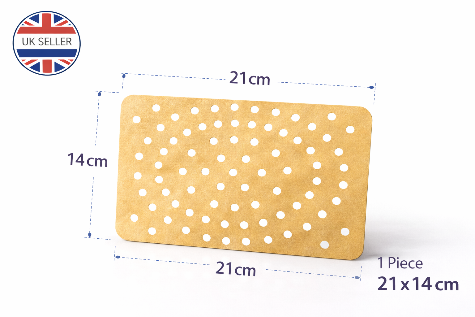 Reusable Non-Stick Air Fryer Liner PTFE – Square or Rectangle Perforated Basket Mat 19cm 21.5cm Square or 21x14cm Rectangle