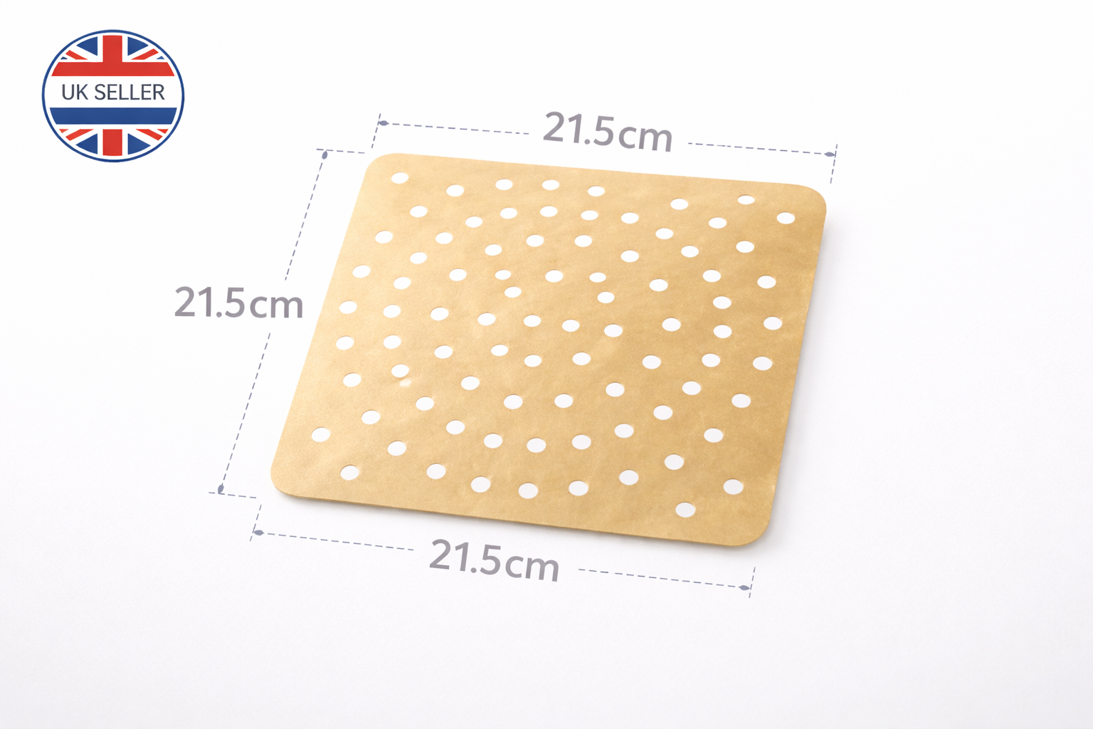 Reusable Non-Stick Air Fryer Liner PTFE – Square or Rectangle Perforated Basket Mat 19cm 21.5cm Square or 21x14cm Rectangle