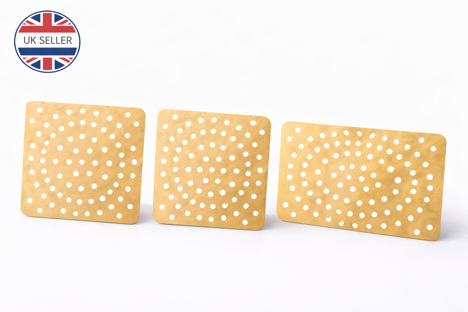Reusable Non-Stick Air Fryer Liner PTFE – Square or Rectangle Perforated Basket Mat 19cm 21.5cm Square or 21x14cm Rectangle
