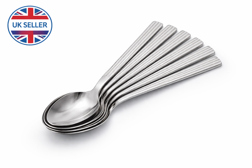 10 Stainless Steel Tea Spoons Set – Dishwasher Safe Everyday Cutlery Spoons for Tea Coffee & Desserts