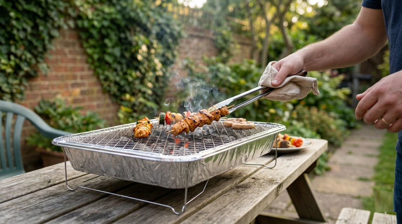 Jumbo 1kg Disposable Instant BBQ | No Fire-Lighters | 1.5 Hour Burn | Camping Beach Parties