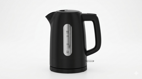 1.7L Cordless Electric Kettle with Water Level Window – Fast Boil, 360° Rotating Base, Available in Black & White – Ideal for Home, Office & Kitchen