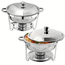 8.5L Round Chafing Dish with Stainless Steel Lid