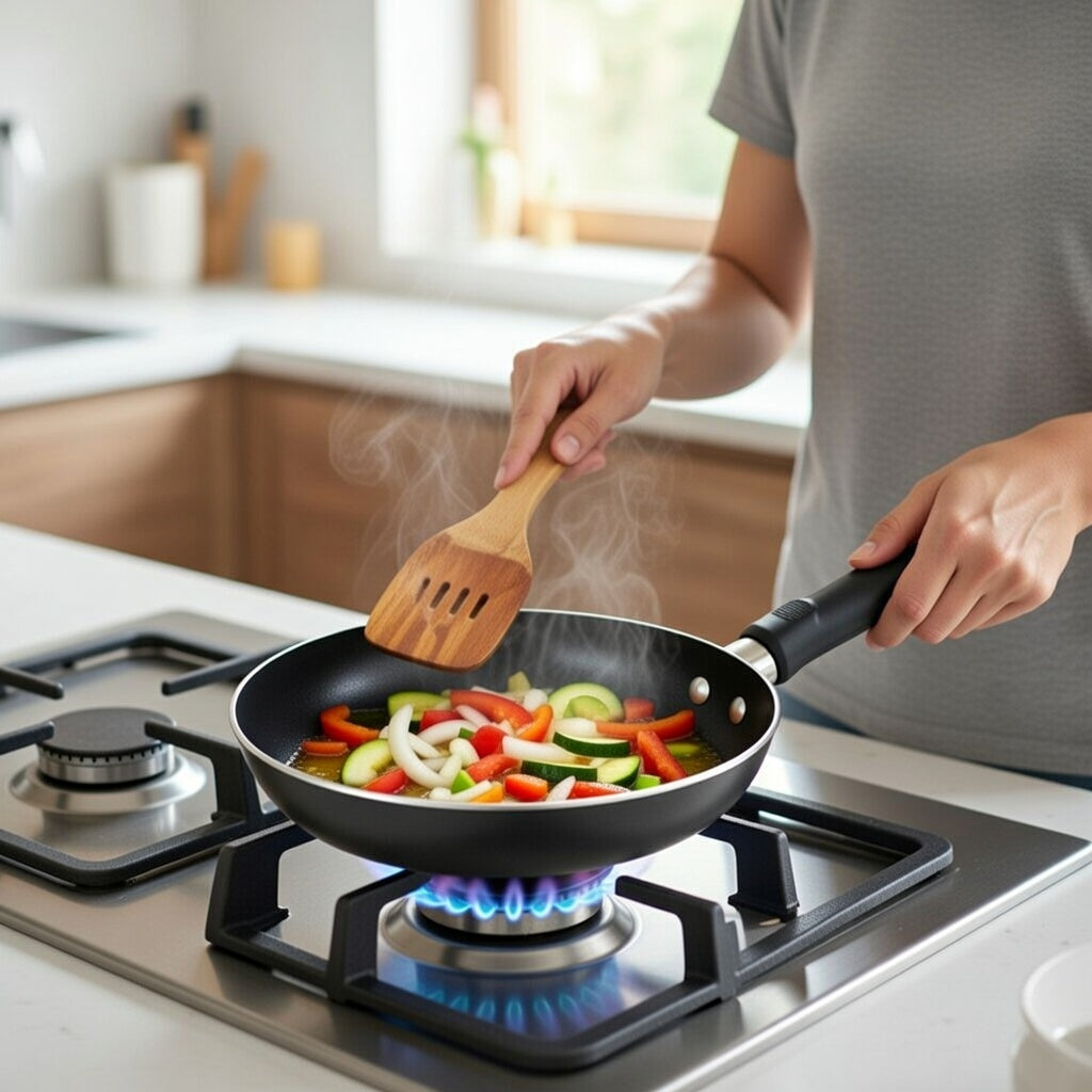 20cm Non-Stick Fry Pan with Stone Vein Coating