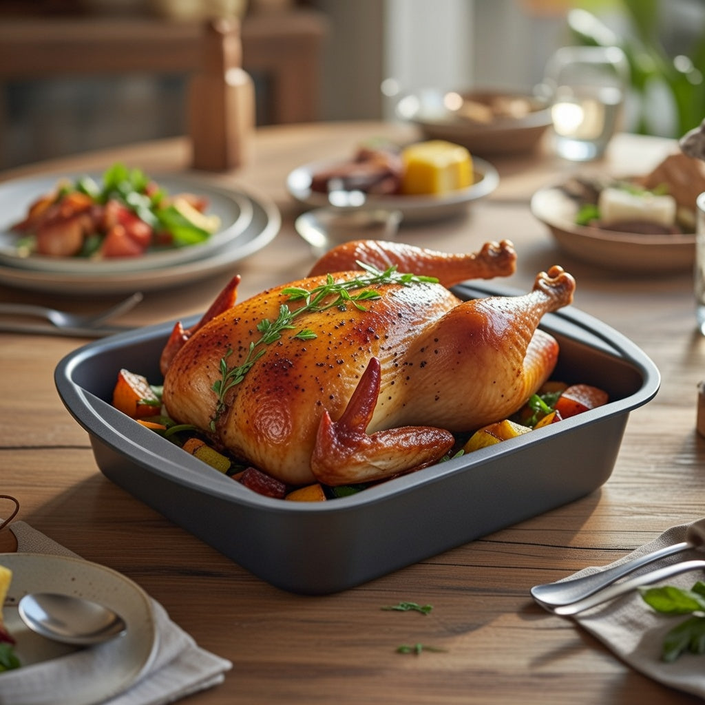 Non-Stick Roaster Tray 45 x 30.5 x 7cm for Oven Baking