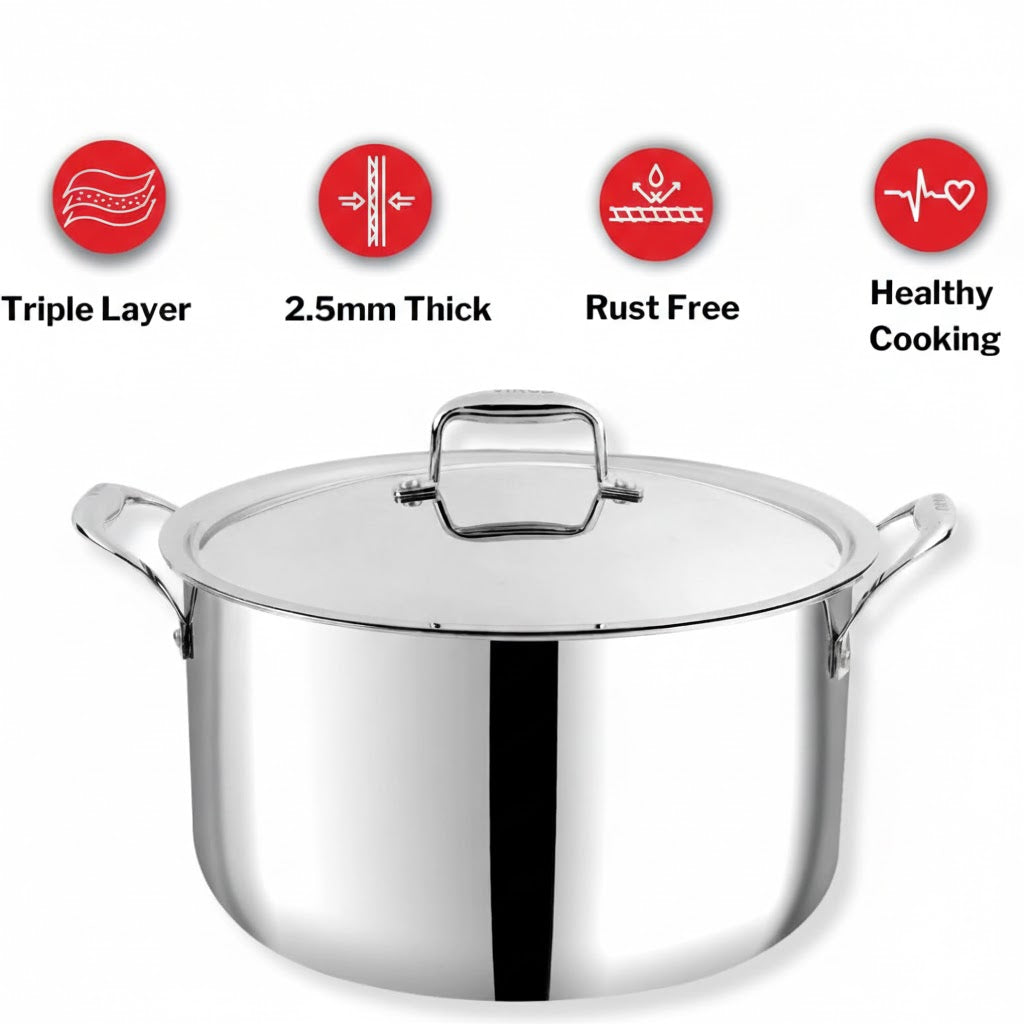 30cm Saucepot with Lid Induction Bottom