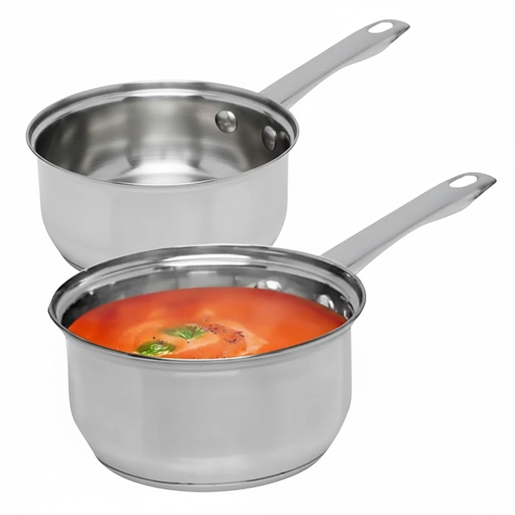 14cm Stainless Steel Milk Pan with Induction Base Without Lid