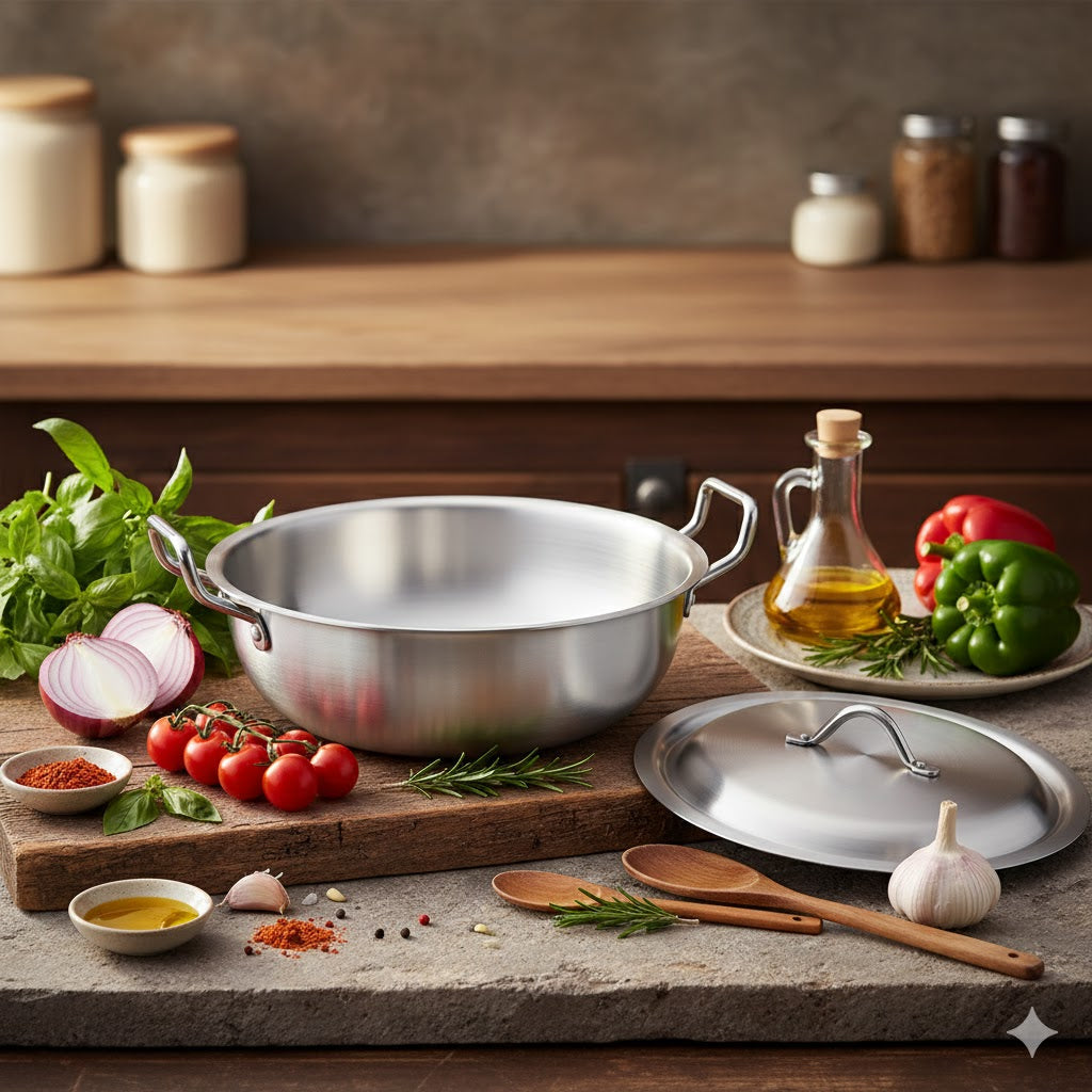 33cm Stovetop Wok with Lid