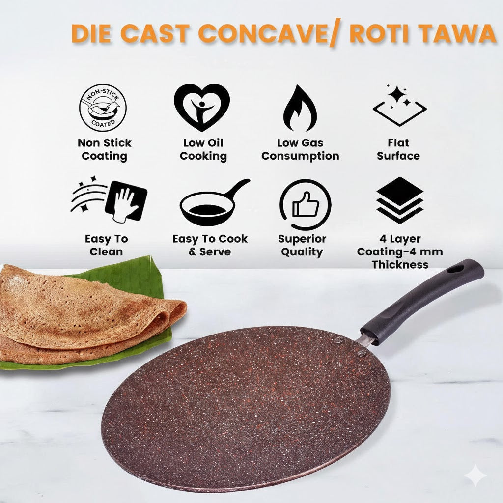 30cm Non Stick Dosa Tawa with Induction Bottom