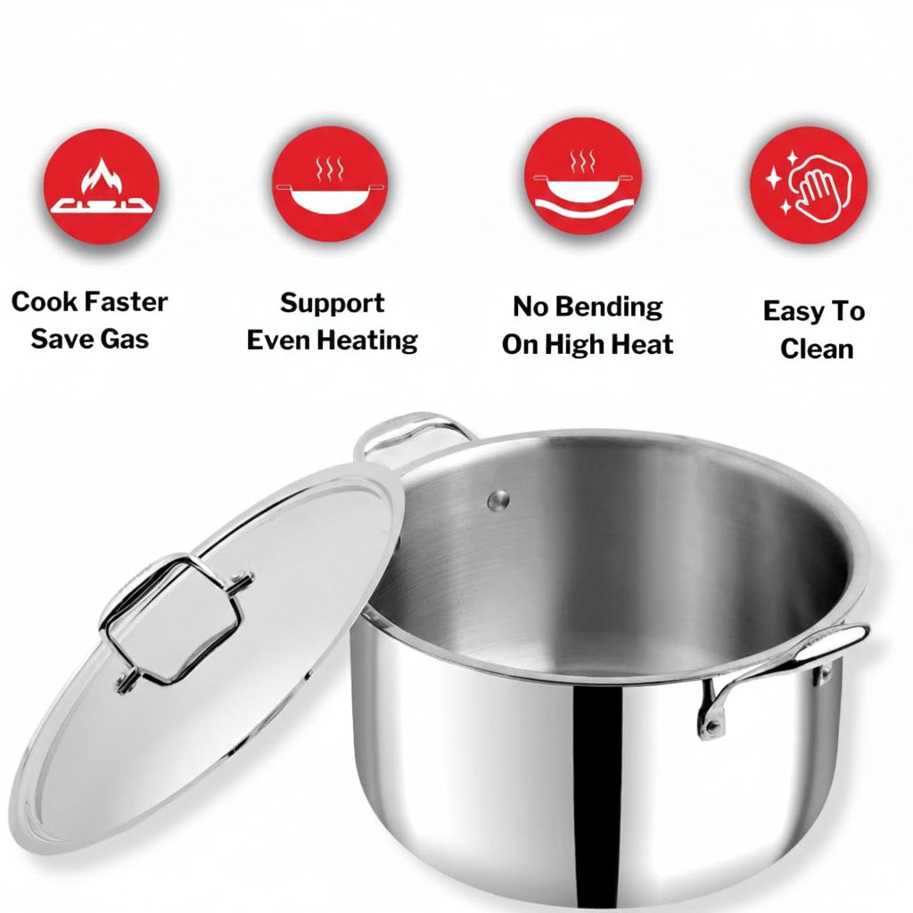 30cm Saucepot with Lid Induction Bottom