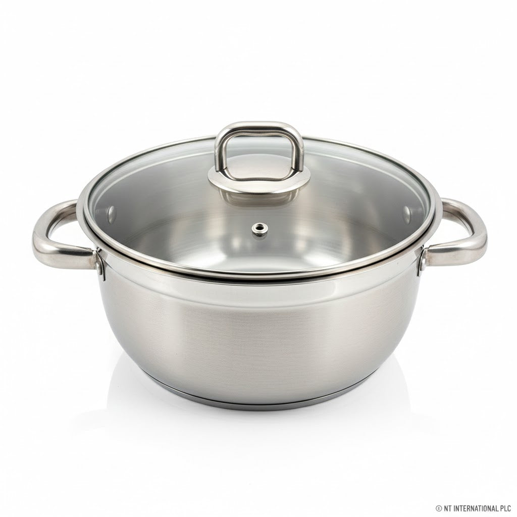 26cm Casserole with Glass Lid and Induction Base