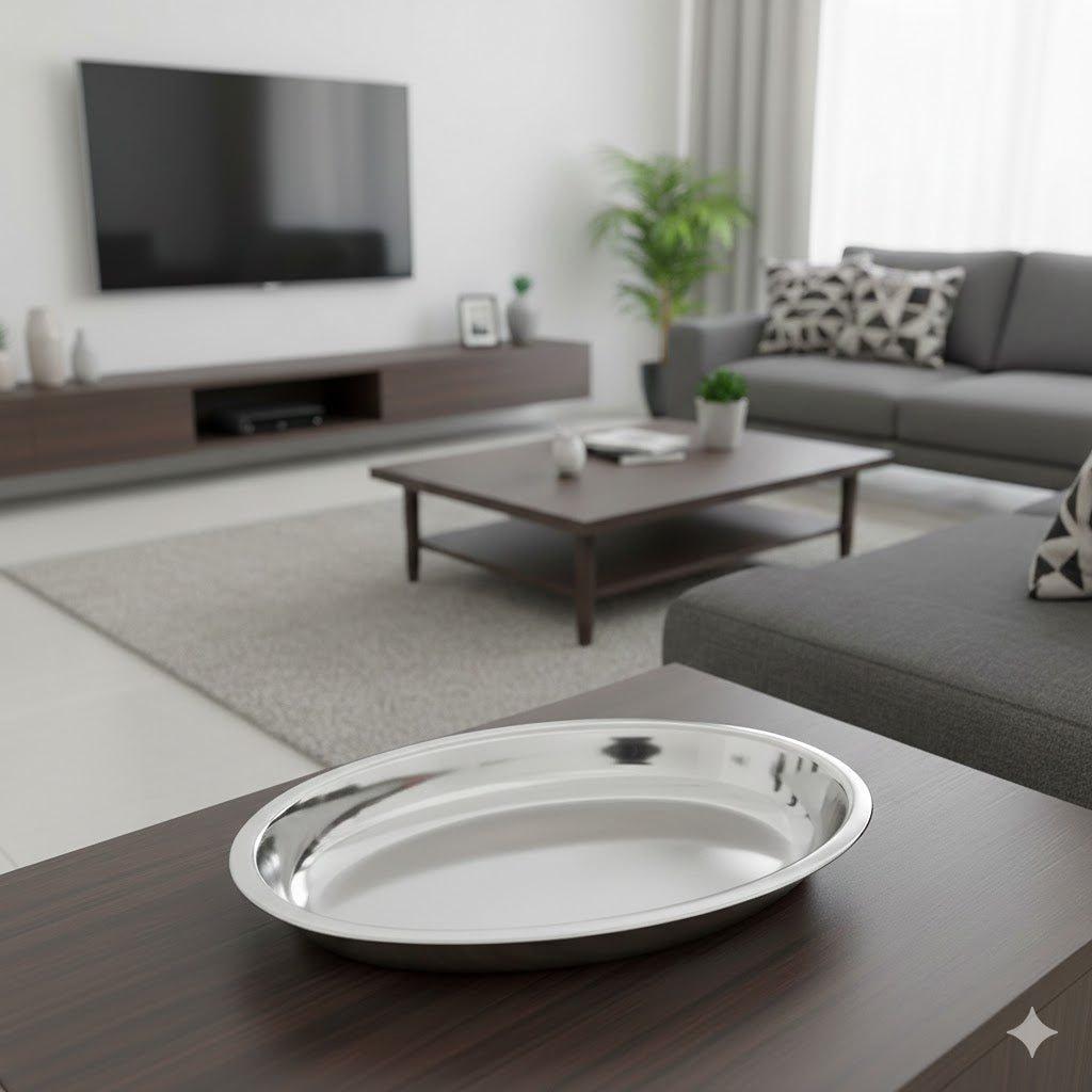 30cm Stainless Steel Oval Bowl
