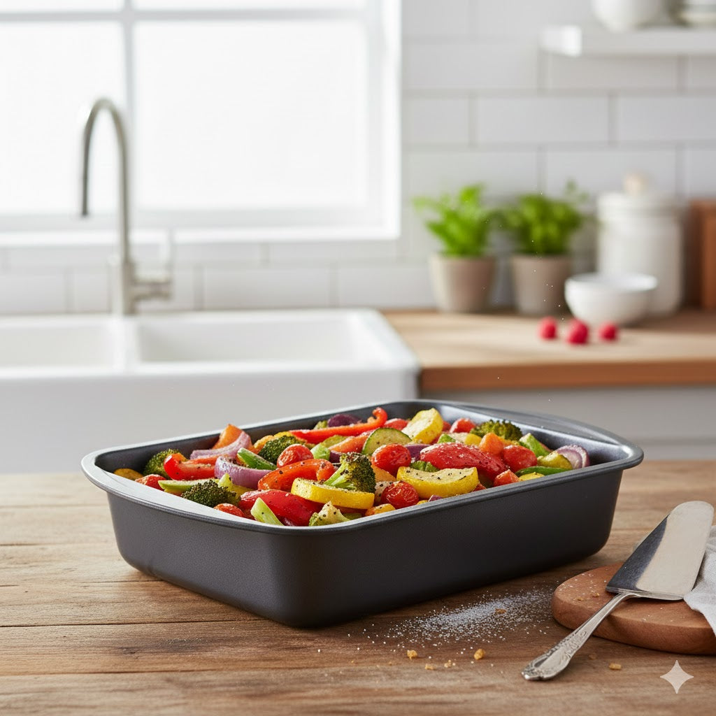Non-Stick Roaster Tray 35 x 27 x 7cm for Oven Baking