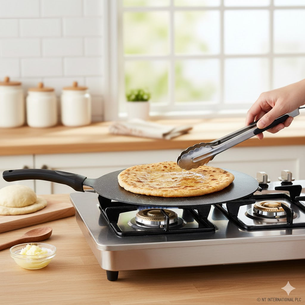 30cm Non Stick Die Cast Tawa Black